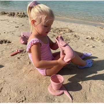 СИЛИКОНОВАЯ ЛЕЙКА SCRUNCH КРОКОДИЛ пудровый розовый