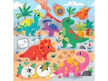 PUZZLE PODŁOGOWE Z ELEMENTAMI SPECJALNYMI 25 EL.