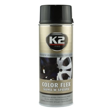 K2 FLEX COLOR РЕЗИНОВЫЙ СПРЕЙ ЧЕРНЫЙ БЛЕСК ЧЕРНЫЙ
