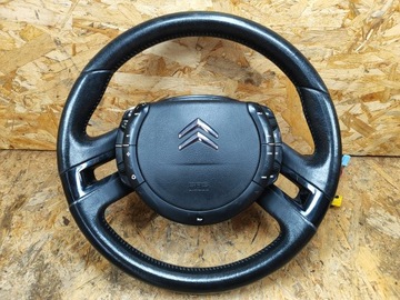 CITROEN C4 I 04- C4 picasso, grand kierownica multi SKÓRA CZARNA kpl z foto