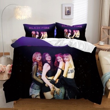3D KOMPLET POŚCIELI POSZEWKA 160x200 BLACK PINK