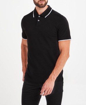 Koszulka polo ARMANI EXCHANGE AX czarna polówka XL