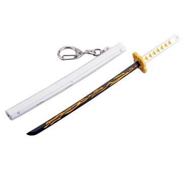 Mini Toy Katana Keychain with Scabbard Anime Model Metal Keychain Gift for