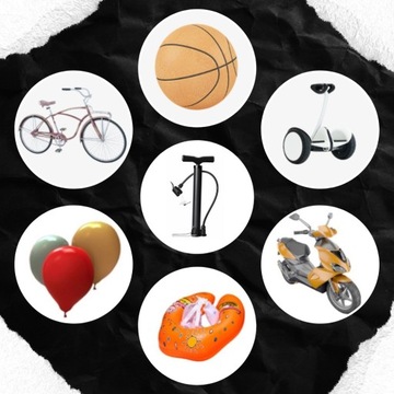 POMPKA ROWEROWA DO PIŁEK BASENU ROWERU MATERACA Z WĘŻYKIEM RĘCZNA+KOŃCÓWKI