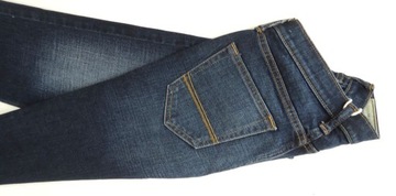 ABERCROMBIE spodnie damskie jeansy rurki SLIM przetarcia 34/36