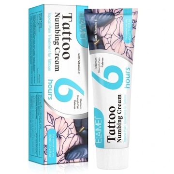 Tattoo Numbing Cream, Обезболивающий крем для татуировок, 60 мл / Коробка, ELAIMEI