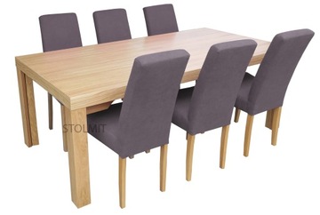 Стол из натурального дуба 140х80+40, изготовление на заказ в Кракове.