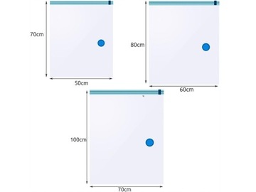ВАКУУМНЫЕ СУМКИ ДЛЯ ОДЕЖДЫ НАБОР 15ШТ 3 РАЗМЕРА 50Х70СМ 60Х80СМ 70Х100СМ