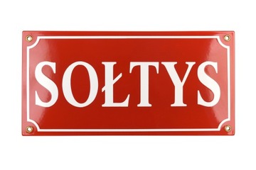 tablica tabliczka SOŁTYS emaliowana 15 x 30 - GW