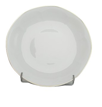 Talerz gł 21cm Jastra 0064 Lubiana złoty pasek