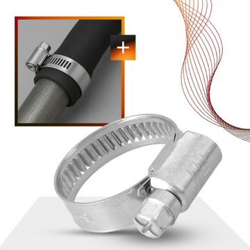 10x Opaska Zaciskowa METALOWA 16-27 Cybant Obejma Ślimakowa SKRĘCANA Sta GR