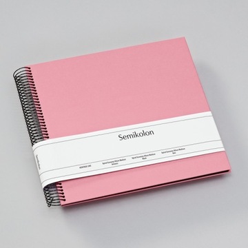 Album na zdjęcia Semikolon - Economy Medium - czarne kartki - flamingo