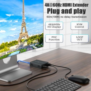 HDMI KVM USB-УДЛИНИТЕЛЬ CAT5E/6 4K PWAY