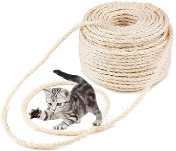 Lina sizalowa do drapaka sznurek na drapak dla kota 6mm 40mb sizal