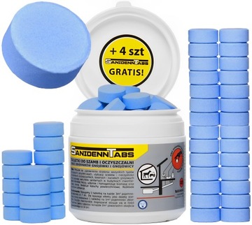 PREPARAT EKOLOGICZNE BAKTERIE TABLETKI DO SZAMBA BIO SANIDENN 48+4 GRATIS
