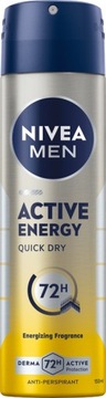 NIVEA MEN ACTIVE ENERGY ANTYPERSPIRANT MĘSKI W SPRAYU 150 ml