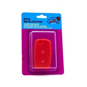 ETUI SILIKONOVÉ NA KLÍČEK ČERVENÉ VW SKODA SEAT