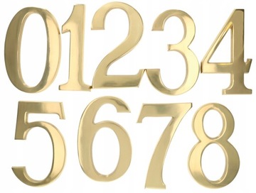 Латунная цифра номер дома 20см 