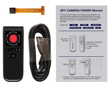 WYKRYWACZ LASEROWY MINI ROZMIAR DO UKRYTYCH KAMER OBIEKTYWÓW MOCNE IR LED