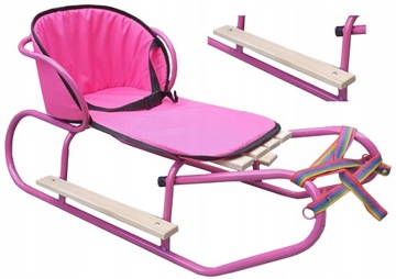 ПОЛЬСКИЕ БАЗОВЫЕ САНКИ + СПИНКА + ТОЛСТЫЙ МАТРАС С РЕМНЯМИ + ПОДНОГКИ