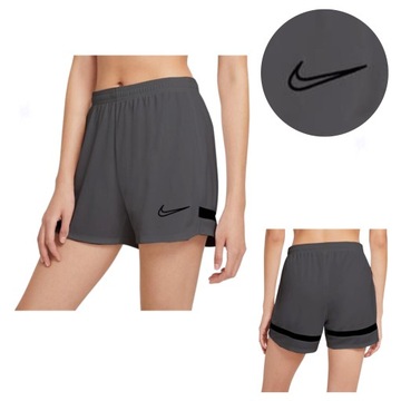 Spodenki Damskie Nike Dri-FIT Academy SZARE PRZEWIEWNE LEKKIE M