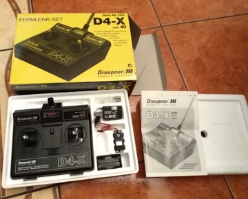 Nadajnik Graupner JR D4-X SSM 40MHz karton Vintage