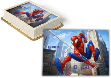 jadalny Opłatek SPIDER-MAN+ imię Prostokątny
