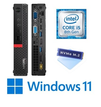 Mini PC Lenovo M920Q TINY i5-8500T 8GB 256 SSD NVMe WIFI W11 CLIENT SERVER