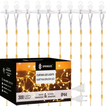 ICILS СВЕТОВАЯ ЗАВЕСА 300 LED ЭЛЕКТРИЧЕСТВО 3х3м лампы GIRLAND пульт дистанционного управления ПРОВОДА