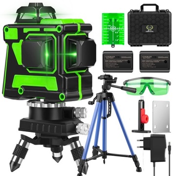 POZIOMICA LASEROWA 12-LINII LASER KRZYŻOWY+ Statyw