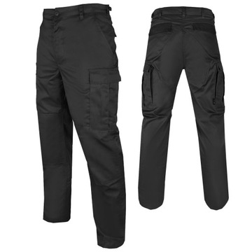 SPODNIE MĘSKIE BOJÓWKI WOJSKOWE WYTRZYMAŁE M65 BDU T/C MIL-TEC CZARNE 3XL