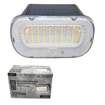 Lampa elewacyjna oprawa solarna LED IP54 zewnętrzna czarna 4000K neutralna