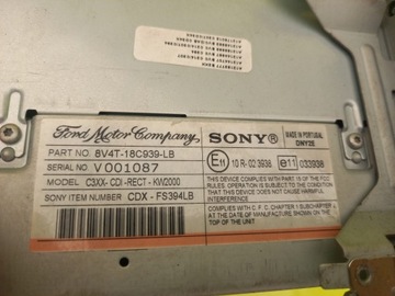 РАДИО CD SONY FORD KUGA MK1 08R