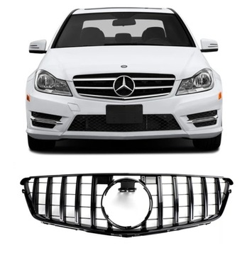 MASKA MŘÍŽKA MERCEDES W204 C204 S204 07-11 ČERNÁ LESK