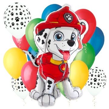 Zestaw balony Paw Psi Patrol Marshall na Urodziny