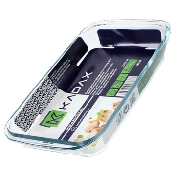 МАЛЕНЬКАЯ ПРЯМОУГОЛЬНАЯ СТЕКЛЯННАЯ ЗАГОТОВКА ОБЪЕМОМ 2,2 Л ДЛЯ ВЫПЕЧКИ