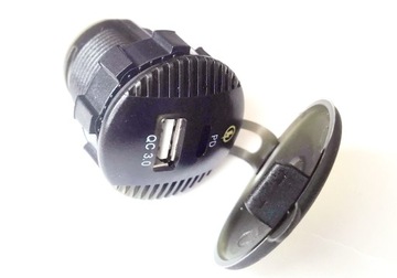 ŁADOWARKA SAMOCHODOWA 12V 1XUSB QC3 + USB C