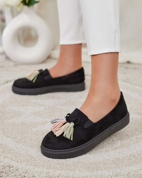 ЧЕРНЫЕ ЖЕНСКИЕ ЛОФЕРЫ NEBERTO 38