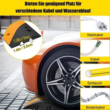 Uyoyous Кабельный пандус, крышка, защитный порог для кабеля 100 x 30 x 6 см