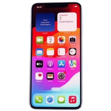 SMARTFON APPLE IPHONE XS MAX 64GB CZARNY BATERIA 92% TELEFON ORYGINALNY