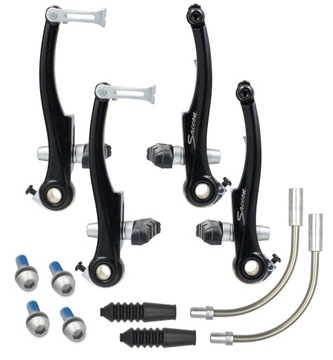 2x hamulec V-Brake al. 110mm + klocki fajka guma