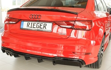 Накладка на бампер, диффузор Audi A3 8V 2016-2020 FL