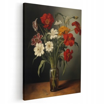 BUKIET OBRAZ DO SALONU OBRAZY NA PŁÓTNIE NA ŚCIANĘ 50x70 cm *wiele wzorów*