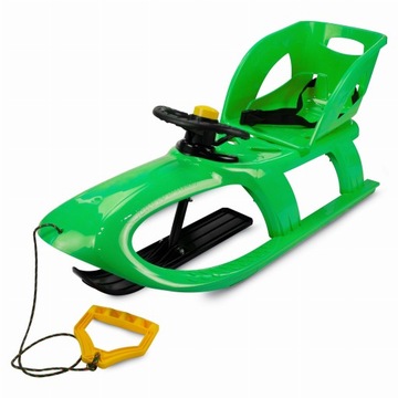 Sanki BULLET CONTROL zielone z oparciem I PASAMI