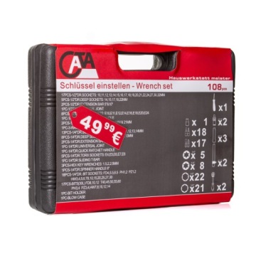 108 ЭЛ. НАБОР ТОРЦЕВЫХ КЛЮЧЕЙ TORX КЕЙС