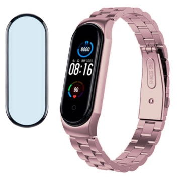 Metalová Čelenka Sklo pro Xiaomi MI Band 5 Barvy
