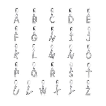 Charms zawieszka litery alfabet srebro 925