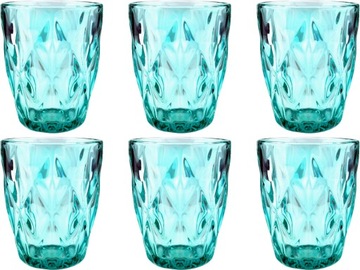 Komplet Szklanek Szklanki 250ml ELISE TURKUS 6 szt