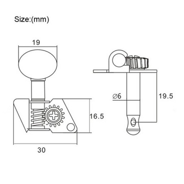Kera Audio KUS120 (2+2) клавиши для укулеле, черные