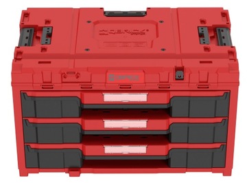 QBRICK SYSTEM ONE Drawer 3 Toolbox 2.0 RED Szuflady ONE NOWOŚĆ